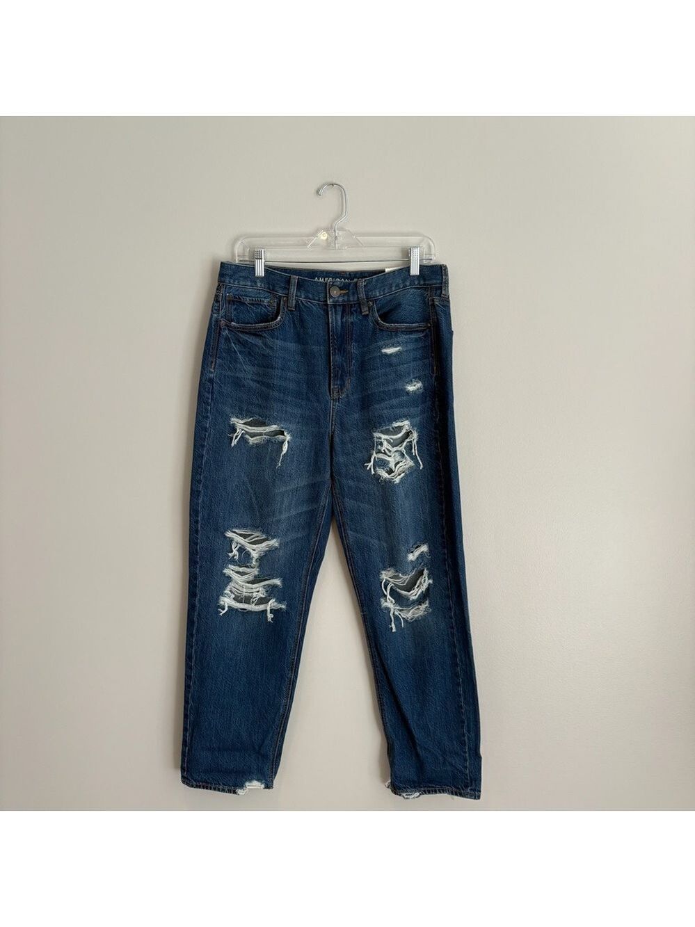 American Eagle Outfitters Classic 90’s Deep End Comfort Stretch Blue Denim Jeans - Picture 1 of 7